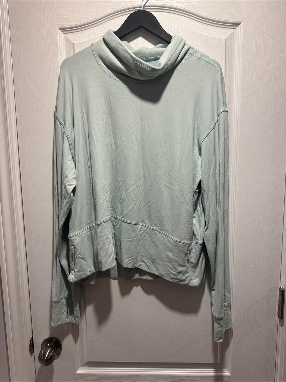 Lululemon Ready to Rulu Pullover Delicate Mint Funnel Neck Sweatshirt